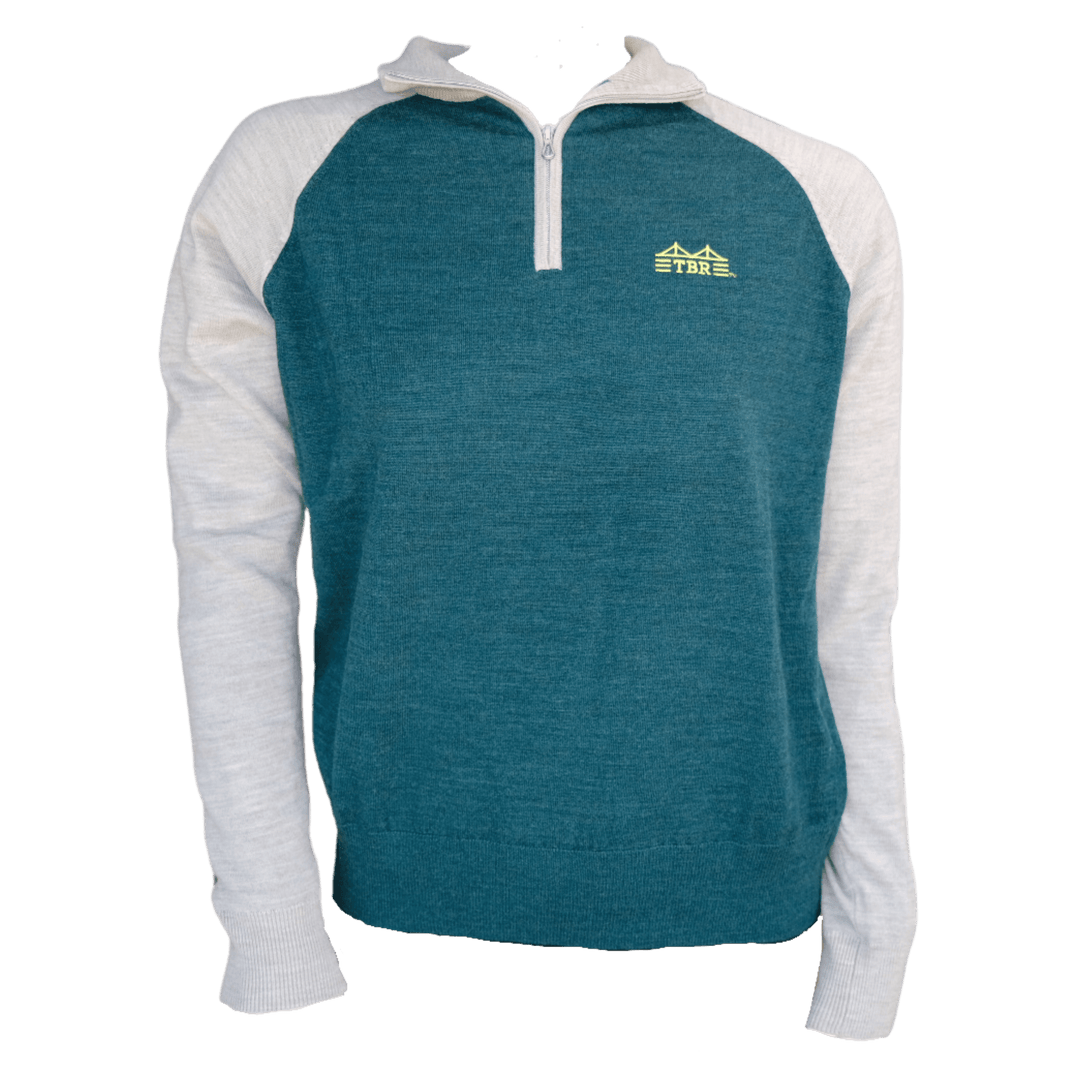 ROWDIES WOMENS GREY AND GREEN 1/4 ZIP PULLOVER - The Bay Republic | Team Store of the Tampa Bay Rays & Rowdies
