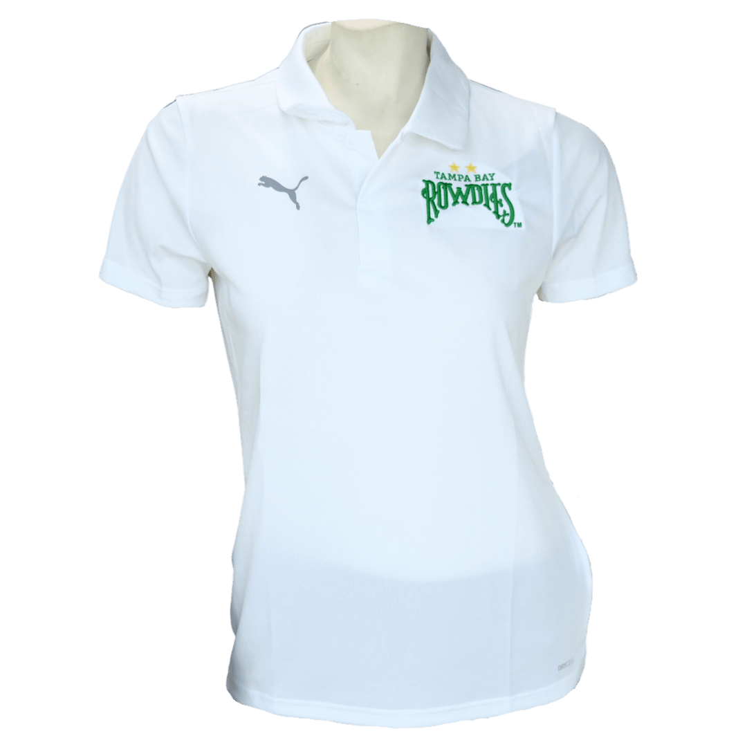 ROWDIES WOMENS WHITE 2 STAR POLO - The Bay Republic | Team Store of the Tampa Bay Rays & Rowdies