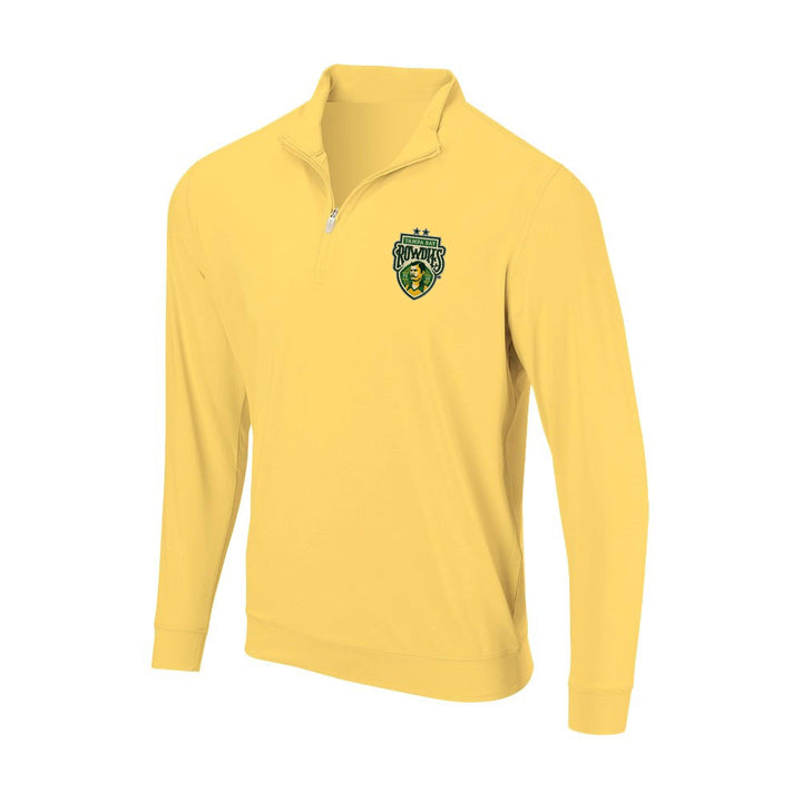 ROWDIES YELLOW CREST 1/4 ZIP - The Bay Republic | Team Store of the Tampa Bay Rays & Rowdies