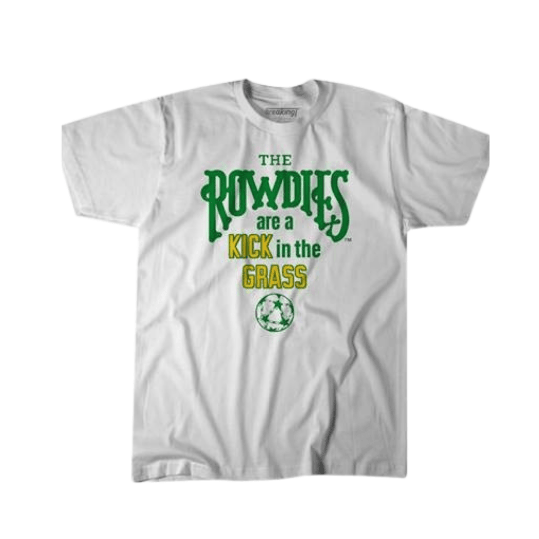THE ROWDIES ARE A KICK IN THE GRASS WHITE T-SHIRT - The Bay Republic | Team Store of the Tampa Bay Rays & Rowdies