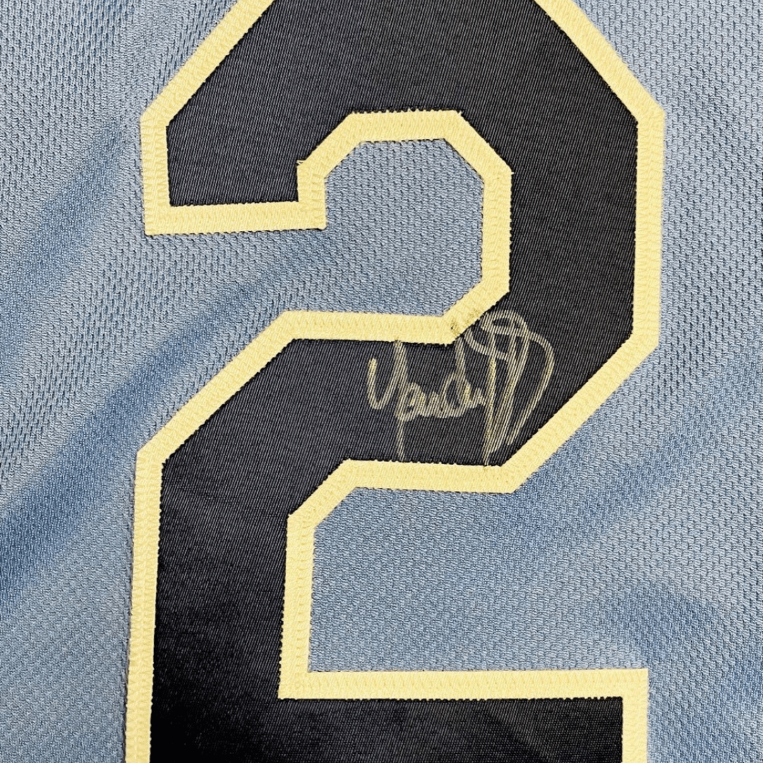YANDY DIAZ TEAM ISSUED AUTHENTIC AUTOGRAPHED SPRING TRAINING BURST RAYS JERSEY - The Bay Republic | Team Store of the Tampa Bay Rays & Rowdies